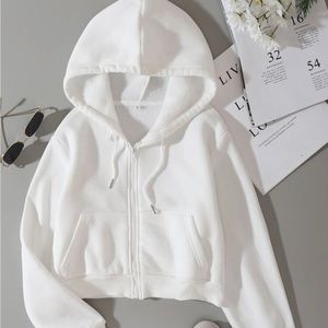 White cropped sweater